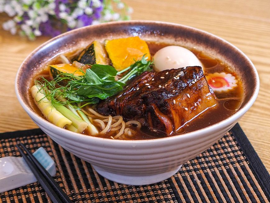 Photo of bowl of Wagyu Short Rib Ramen in Japanese restaurant in Melbourne